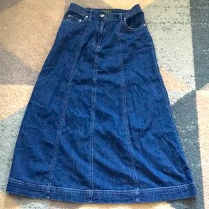 Denim midi/maxi skirt